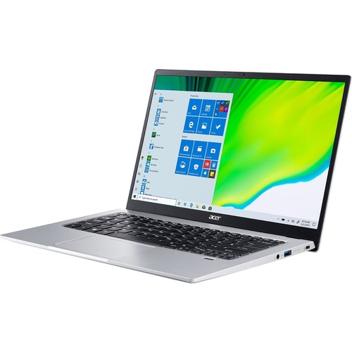 Acer Swift 1 SF114-34 SF114-34-C16K 14 inch Notebook - Full HD - 1920 x 1080 - Intel Celeron N4500 Dual-core (2 Core) 1.10 GHz - 4 GB Total RAM - 128 GB Flash Memory - Pure Silver - Windows 11 Home in S mode - Intel UHD Graphics - In-plane Switching (IPS) Technology, ComfyView - English Keyboard - Front Camera/Webcam - 15 Hours Battery Run Time - IEEE 802.11 a/b/g/n/ac/ax Wireless LAN Standard
