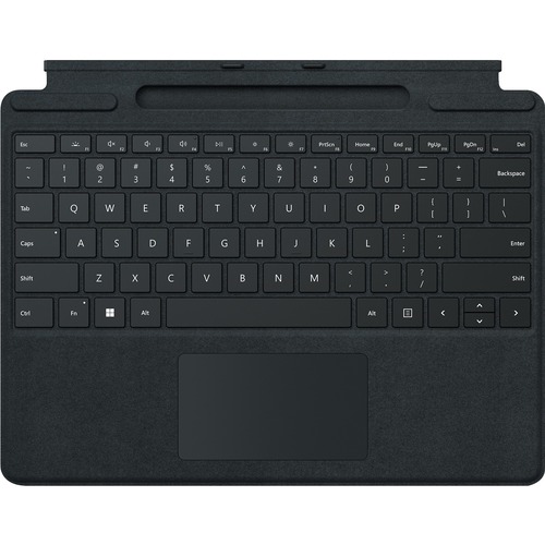 Microsoft Signature Keyboard/Cover Case Microsoft Surface Pro 8, Surface Pro X Tablet - Black - Alcantara Body - 0.2&quot; Height x 11.4&quot; Width x 8.9&quot; Depth