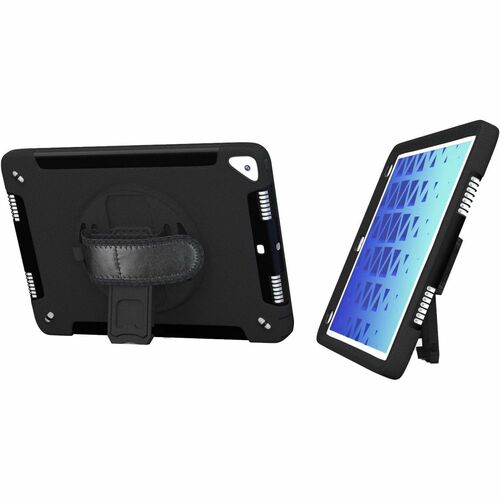 MAXCases, iPad cases, shock absorption, durability guaranteed, lightweight, iPad 9, custom color, black - Drop Resistant, Ding Resistant, Dirt Resistant, Shock Absorbing, Scratch Resistant Screen Protector, Dust Resistant Port, Scratch Resistant Cover - Silicone Body - Hand Strap, Shoulder Strap