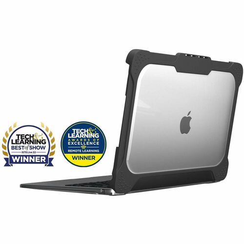 MAXCases, Laptop Cases, 13, 13 inches, Impact-absorbing, custom fit, ideal for school, Macbook air M2, black, clear, custom colors - For Apple MacBook Air - Black/Clear - Impact Absorbing, Impact Resistant, Scratch Resistant, Bacterial Resistant, Damage Resistant, Drop Resistant - Polycarbonate, Thermoplastic Polyurethane (TPU) - Rugged