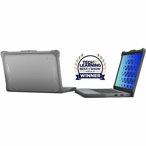 MAXCases, Lenovo Cases, 14, 14 inches, dirt-resistant, shock absorption, durability guaranteed, Lenovo 14e G3, Grey, Clear, Custom Color - For Lenovo Chromebook - Gray, Clear - Shock Absorbing, Scratch Resistant, Dirt Resistant, Oil Resistant, Damage Resistant, Impact Resistant - Thermoplastic Polyurethane (TPU), Thermoplastic Elastomer (TPE) - Rugged