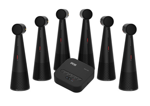 IPEVO ENSEMBLE 6 VOCAL Speakerphones + Wireless HUB Bundle