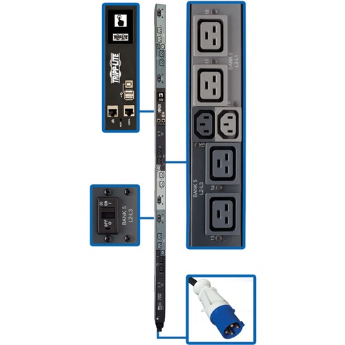 PDU 3-PHASE MONITORED 16.2KW