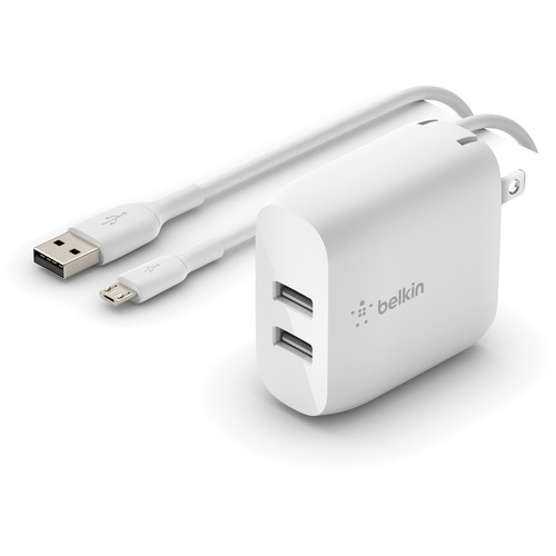 DUAL USB-A WALL CHARGER 24W +