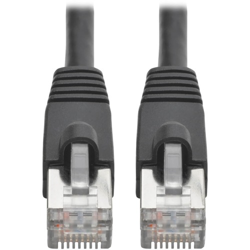 6IN CAT6A BLACK SNAGLESS
