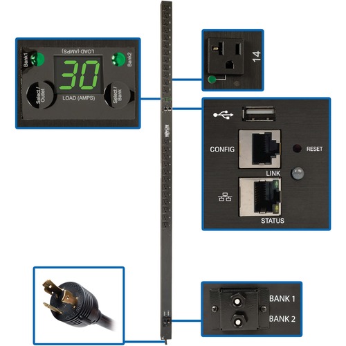 PDU MONITORED PER-OUTLET 2.9KW