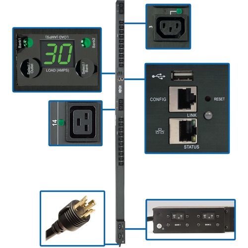 MONITORED PDU 24 OUT 208/240V