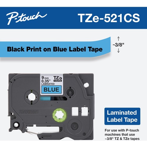 9MM  BLACK TEXT ON BLUE