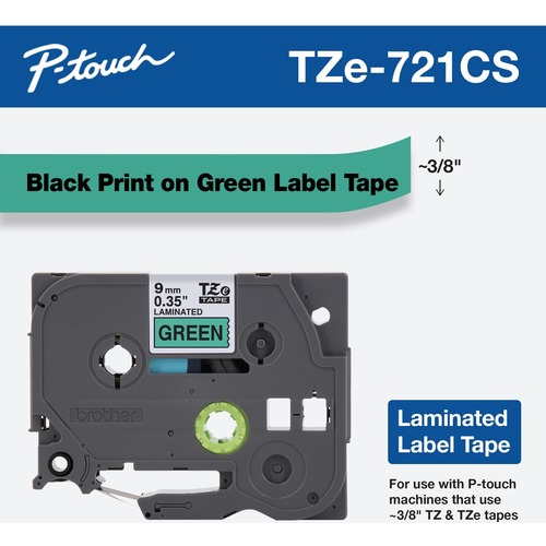 9MM  BLACK TEXT ON GREEN