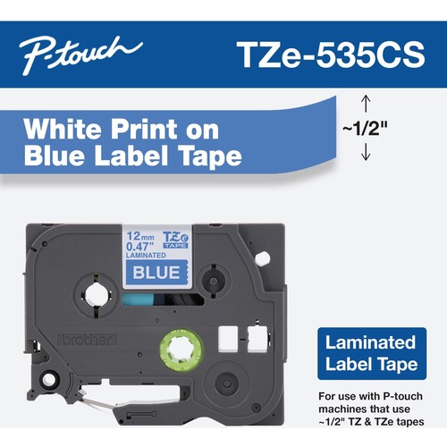 BLUE PRINT ON WHITE LABEL TAPE