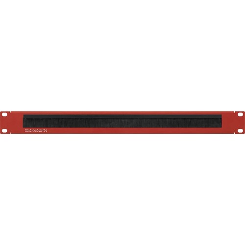1U BLIND PLATE W/ BRUSH - RED