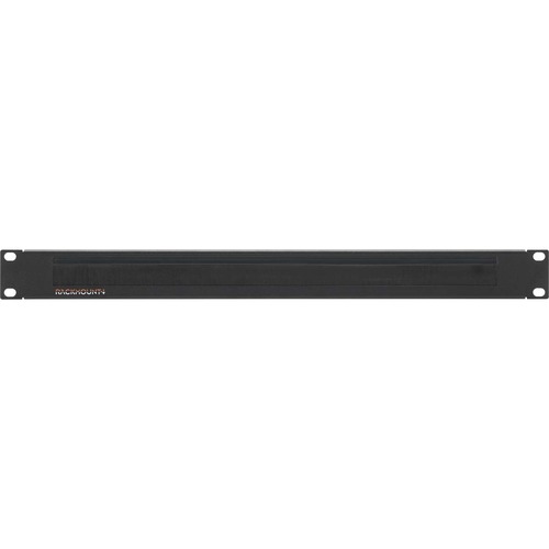 1U BLIND PLATE W/ BRUSH-BLACK