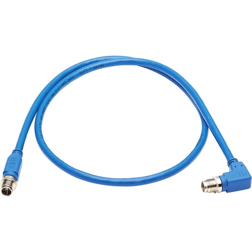 2M CAT6A BLUE M/M SHIELDED M12