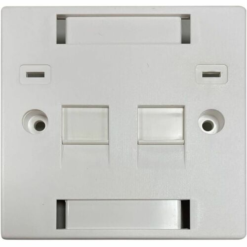 2PORT UK KEYSTONE WALL PLATE