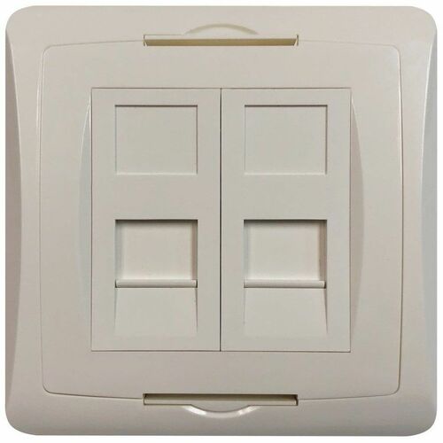 2PORT UK-STYLE WALL PLATE