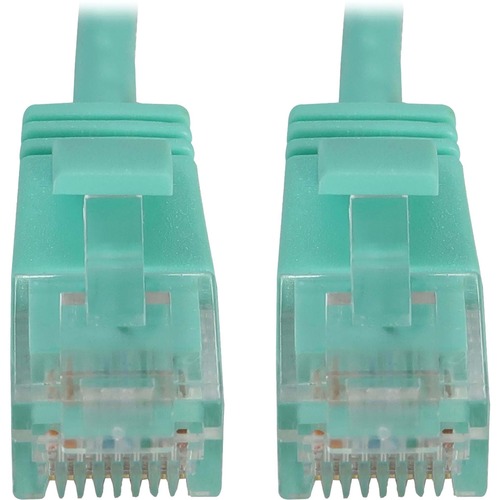 6FT CAT6A AQUA M/M SNAGLESS