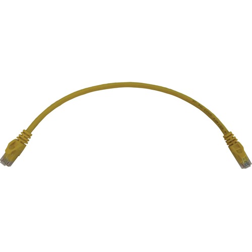 1FT CAT6A YELLOW M/M SNAGLESS