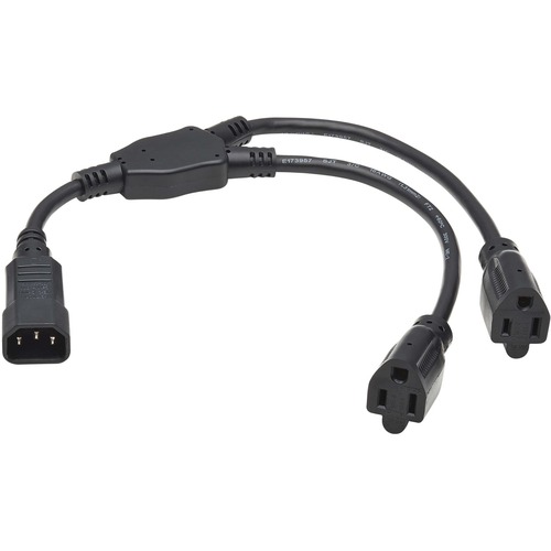 18IN POWER CORD Y SPLITTER C14