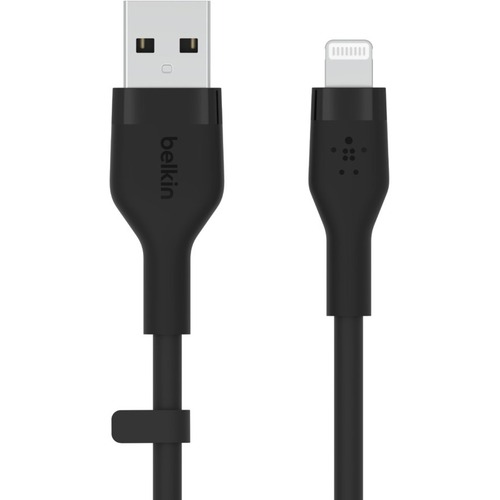 USB-A TO LTG SILICONE 1M BLK