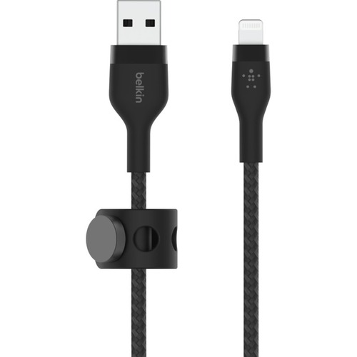 USB-A TO LTG BRAID SIL 1M BLK