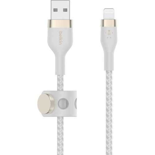 USB-A TO LTG BRAID SIL 1M WHT