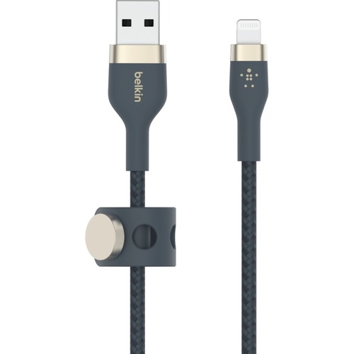 USB-A TO LTG BRAID SIL 2M BLUE