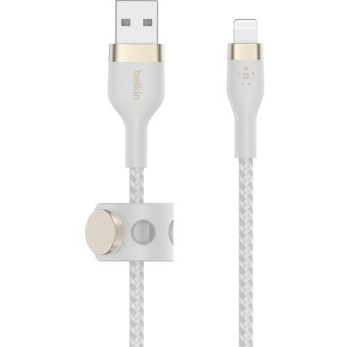 USB-A TO LTG BRAID SIL 2M WHT