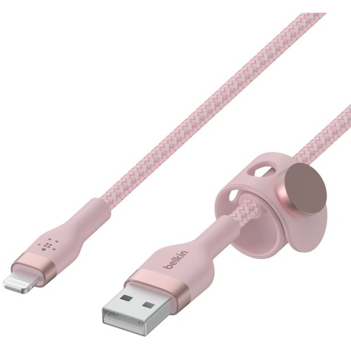 USB-A TO LTG BRAID SIL 2M PINK