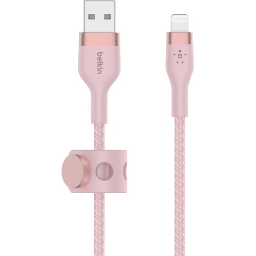 USB-A TO LTG BRAID SIL 3M PINK