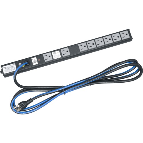 SLIM PWR STRP 8OUT 15A W/