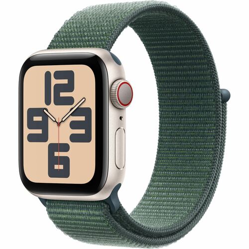 Apple Watch SE GPS + Cellular 40mm Starligtt Aluminum Case with Lake Green Sport Loop