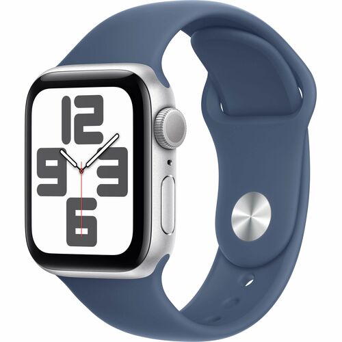 Apple Watch SE GPS 44mm Silver Aluminum Case with Derim Sport Band -SIM