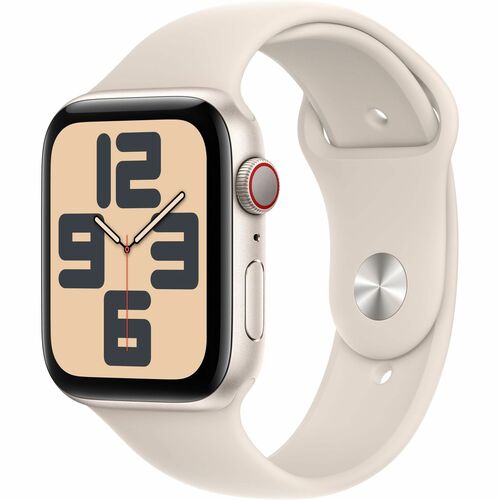 Apple Watch SE GPS 44mm Starlight Aluminum Case with Starlight Sport Band - M/L