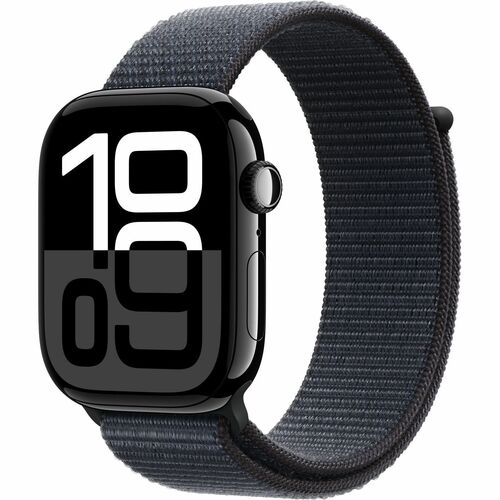 Apple Watch Series 10GPS+ Cellular 46mm Jet Black Aluminum Case w/Ink Sport Loop