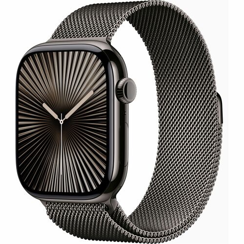 Apple Watch Series 10GPS+ Cellular 46mm Slate Titanium Case w/ Slate Milanese loop - MIL