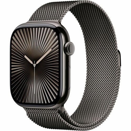 Apple Watch Series 10GPS+ Cellular 46mm Slate Titanium Case w/ Slate Milanese loop - SIM