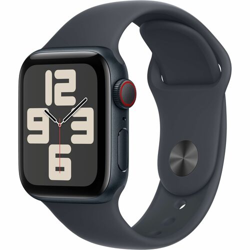 Apple Watch SE GPS + Cellular 40mm Midnight Aluminum Case with Midnight Sport Band - M/L