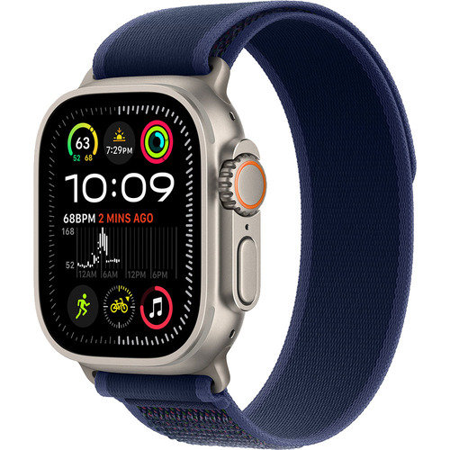 Apple Watch Ultra 2 GPS + Cellular 49mm Natural Titanium Case w/ Blue Trail loop - M/L