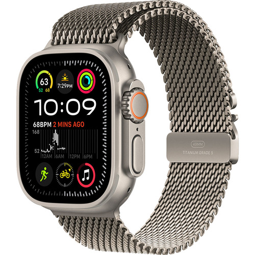 Apple Watch Ultra 2 GPS+ Cellular 49mm Natural Titanium Case w/ Natural Titarium Milanese loop - M