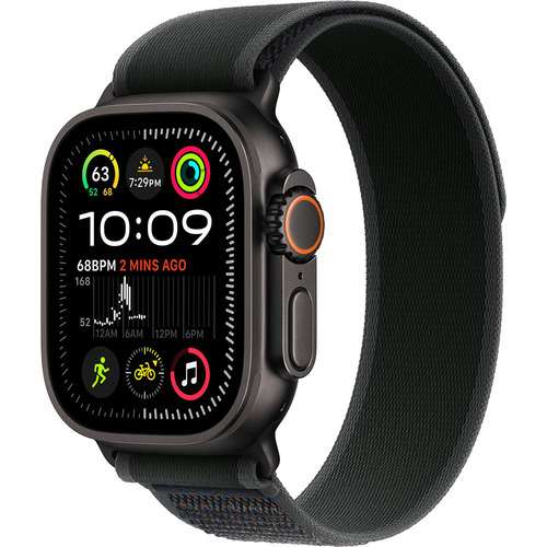 Apple Watch Ultra 2 GPS+ Cellular 49 mm Black Titanium Case w/ Black Trail Loop - S/M