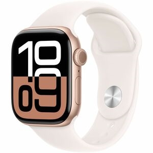 Apple Watch Series 10 GPS 42mm Rose Gold Aluminum Case w/ Light Blush Sport Band - S/M