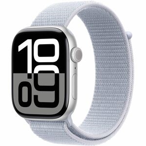 Apple Watch Series 10 GPS 42mm Silver Aluminum Case w/ Blue Cloud Sport Loop