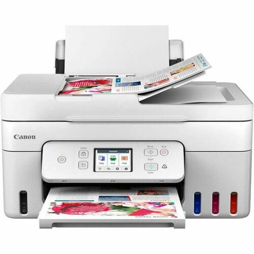 Canon PIXMA G4280 Wireless MegaTank Inkjet Multifunction Printer - Color - White - Copier/Printer/Scanner - 4800 x 1200 dpi Print - Automatic Duplex Print - Up to 3000 Pages Monthly - Color Flatbed/CIS, ADF Scanner - 600 x 1200 dpi Optical Scan - Wireless LAN - Apple AirPrint, Mopria, Canon PRINT Application, Easy-PhotoPrint Editor Software/App, Canon Print Service Plug-in, Android Printing, PIXMA Cloud Link - USB - For Plain Paper Print