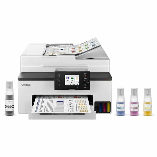 Canon MAXIFY GX2020 Wired &amp; Wireless MegaTank Inkjet Multifunction Printer - Color - Copier/Fax/Printer/Scanner - 600 x 1200 dpi Print - Automatic Duplex Print - Up to 27000 Pages Monthly - Color Flatbed Scanner - 1200 dpi Optical Scan - Color Fax - Fast Ethernet Ethernet - Wireless LAN - Apple AirPrint, Mopria Print Service, PIXMA Cloud Link - USB - For Plain Paper Print