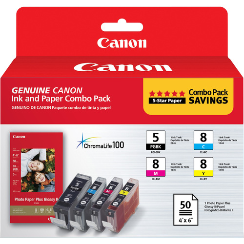 Canon 0628B027 Original Inkjet Ink Cartridge - Black, Cyan, Magenta, Yellow Pack - Inkjet
