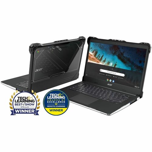 Extreme Shell-L for Acer C723/C723T Chromebook 11&quot; (Black) - For Acer Chromebook - Textured Grip - Black - Impact Absorbing, Impact Resistant, Scratch Resistant, Drop Resistant, Anti-slip - Thermoplastic Polyurethane (TPU), Polycarbonate - 11&quot; Maximum Screen Size Supported - Rugged