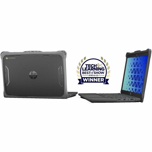Extreme Shell-F2 Slide Case for HP Fortis Chromebook G10 11&quot; and Clamshell Chrombook 11&quot; G8/G9 (Gray/Clear) - For HP Chromebook - Gray, Clear - Shock Absorbing, Scratch Resistant, Damage Resistant, Impact Resistant, Dirt Resistant, Oil Resistant, Bump Resistant - Thermoplastic Polyurethane (TPU), Thermoplastic Elastomer (TPE) - 11&quot; Maximum Screen Size Supported - Rugged