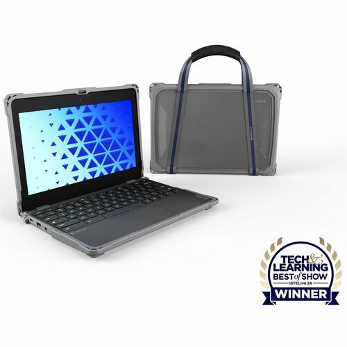MAXCases Extreme Shell-F3 Chromebook Case - For Lenovo Chromebook - Gray, Clear - Impact Resistant, Pressure Resistant, Drop Resistant, Oil Resistant, Dirt Resistant, Damage Resistant, Scratch Resistant - Thermoplastic Polyurethane (TPU) - 11&quot; Maximum Screen Size Supported - Rugged