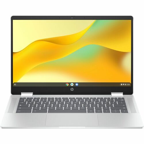 HP Chromebook x360 14b-cd0000 14b-cd0000nr 14&quot; Touchscreen Convertible 2 in 1 Chromebook - HD - Intel N-Series N100 - 4 GB - 64 GB Flash Memory - Glacier Silver - Intel Chip - 1366 x 768 - ChromeOS - Intel UHD Graphics - In-plane Switching (IPS) Technology - Front Camera/Webcam - 12 Hours Battery Run Time - IEEE 802.11ax Wireless LAN Standard
