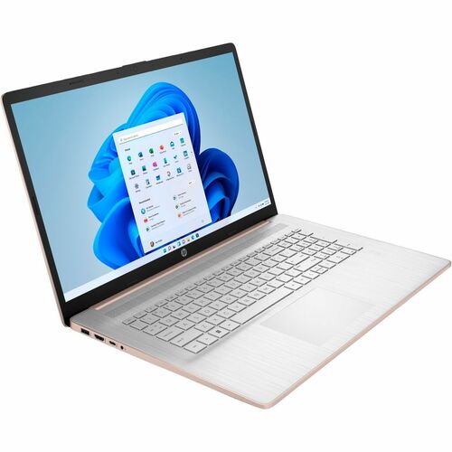 HP 17-c0000 17-cn0445nr 17.3&quot; Notebook - HD+ - Intel Celeron N4120 - 4 GB - 256 GB SSD - Pale Gold Rose, Natural Silver - Intel Chip - 1600 x 900 - Windows 11 Home in S mode - Intel UHD Graphics 600 - Front Camera/Webcam - 11.50 Hours Battery Run Time - IEEE 802.11a/b/g/n/ac Wireless LAN Standard